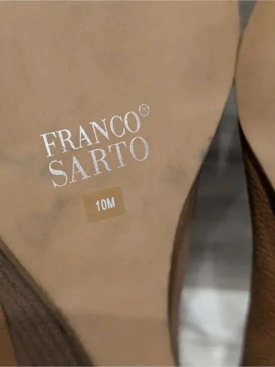 Franco Sarto Women's Tan Leather Buckle Accent Pumps 10M - Picture 8 of 8